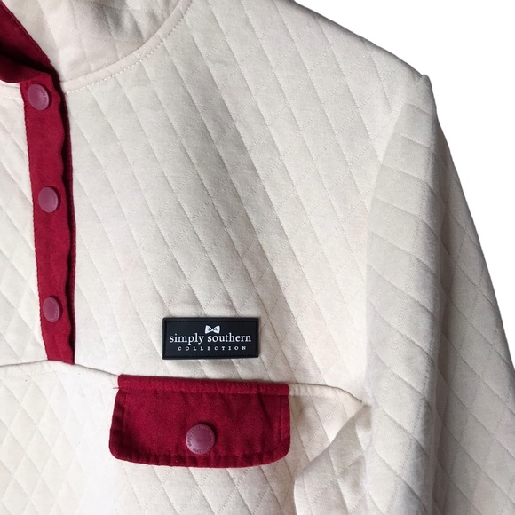 Size Large Simply Southern Quarter T Snap Pullover Layer Jacket Top Sweatshirt - Picture 6 of 10